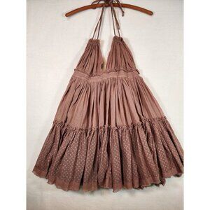 Free People Womens 100 Degrees Mini Dress Size XS Taupe Boho Sleeveless